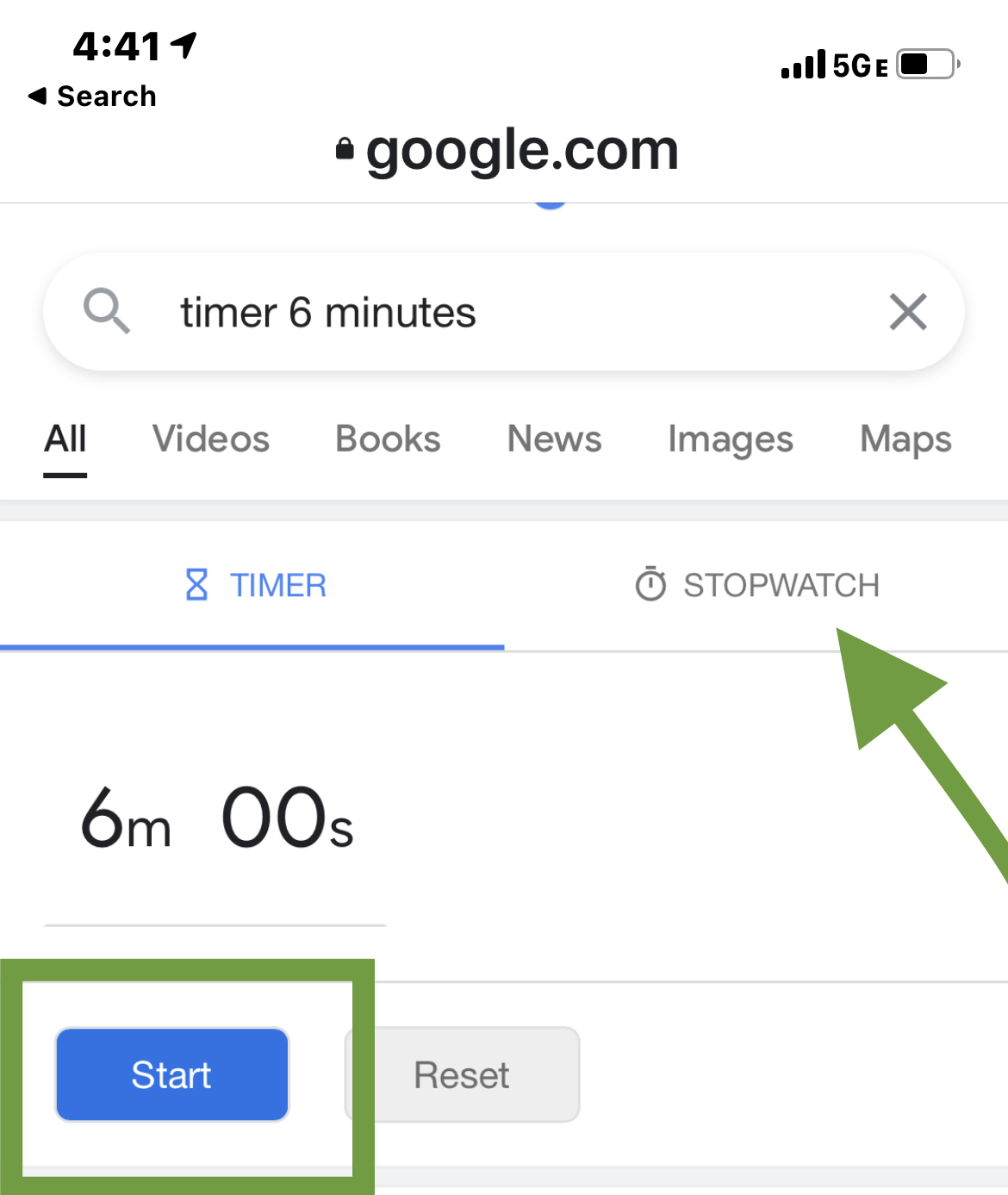 stop watch google