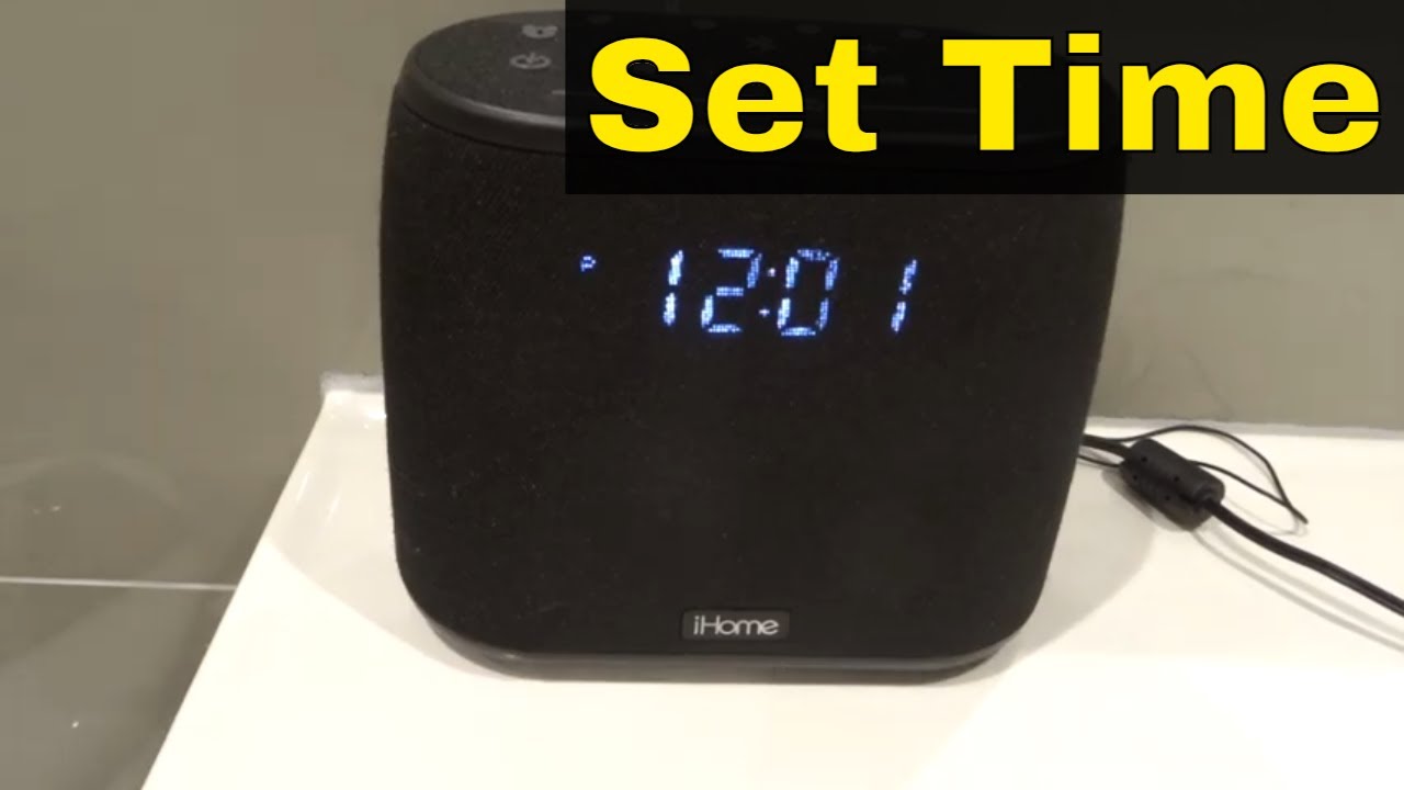 how to reset the time on an ihome