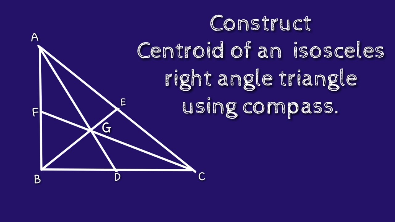 centroid of isosceles right triangle