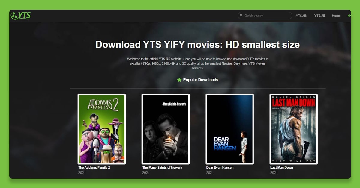 yify movies to