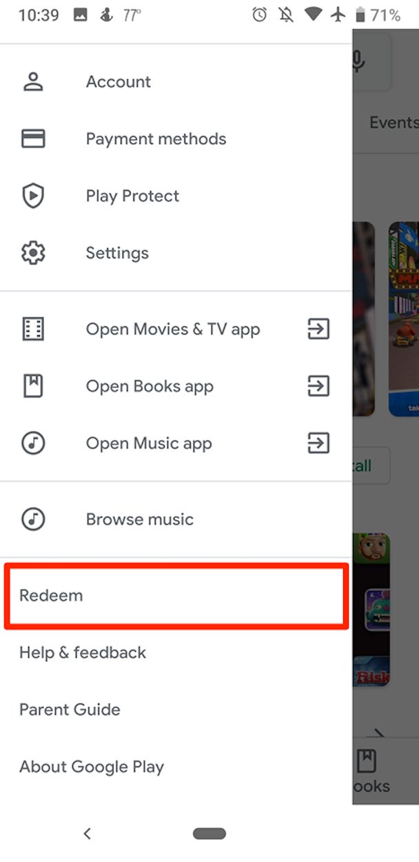 redeem google play card