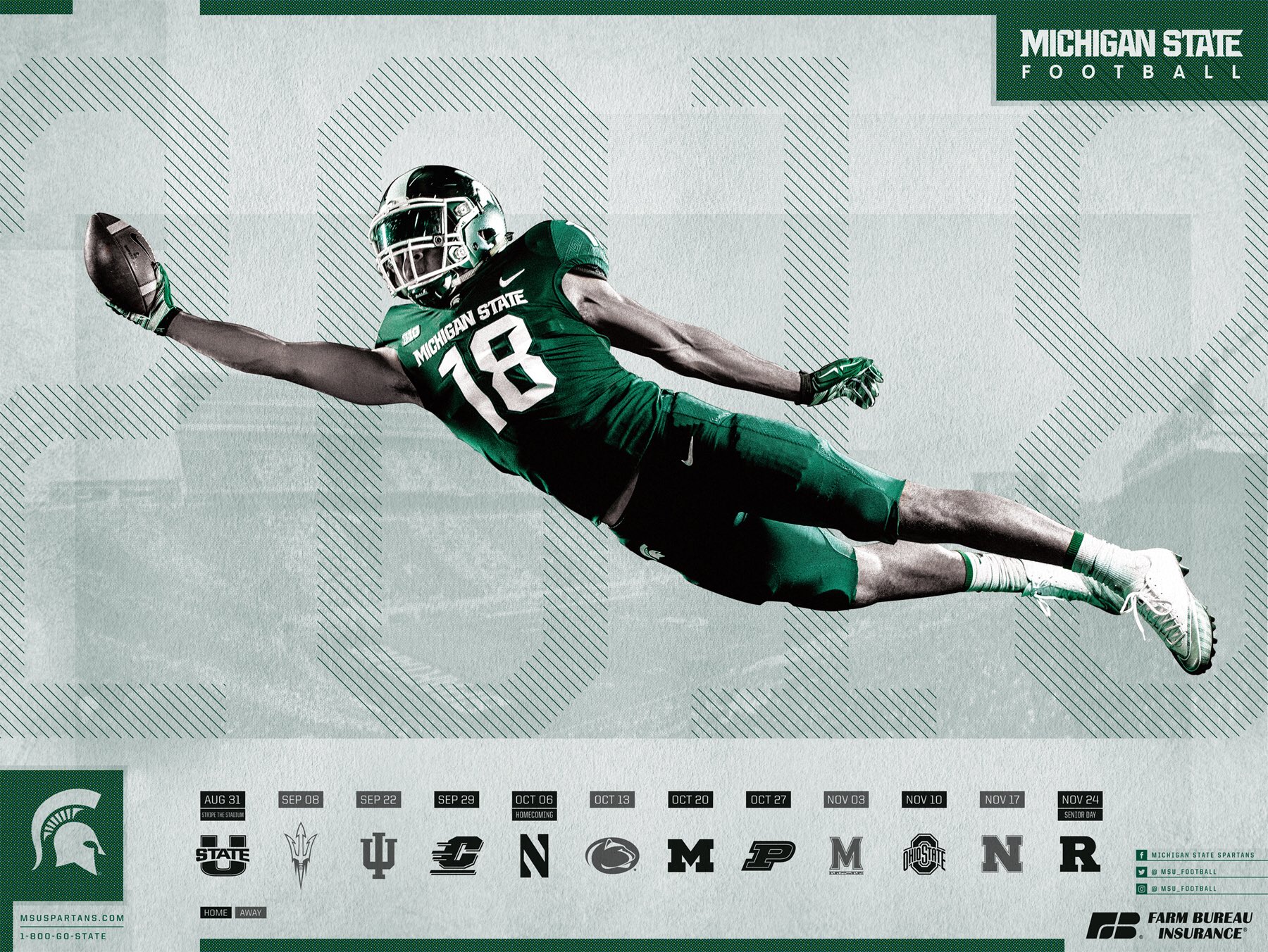 msu spartans 2018 football schedule