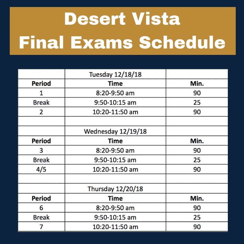 desert vista bell schedule