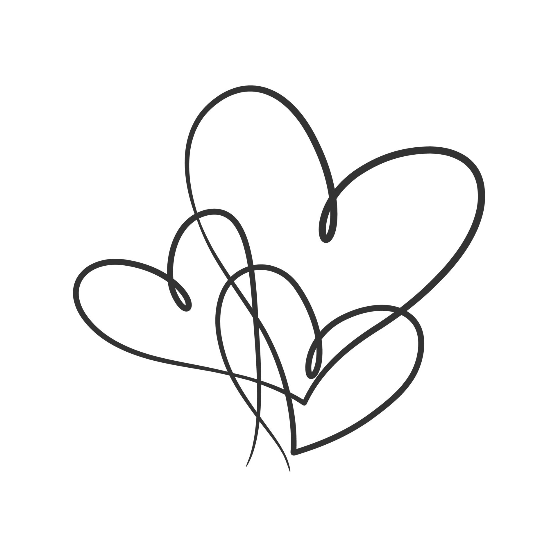 one line drawing heart