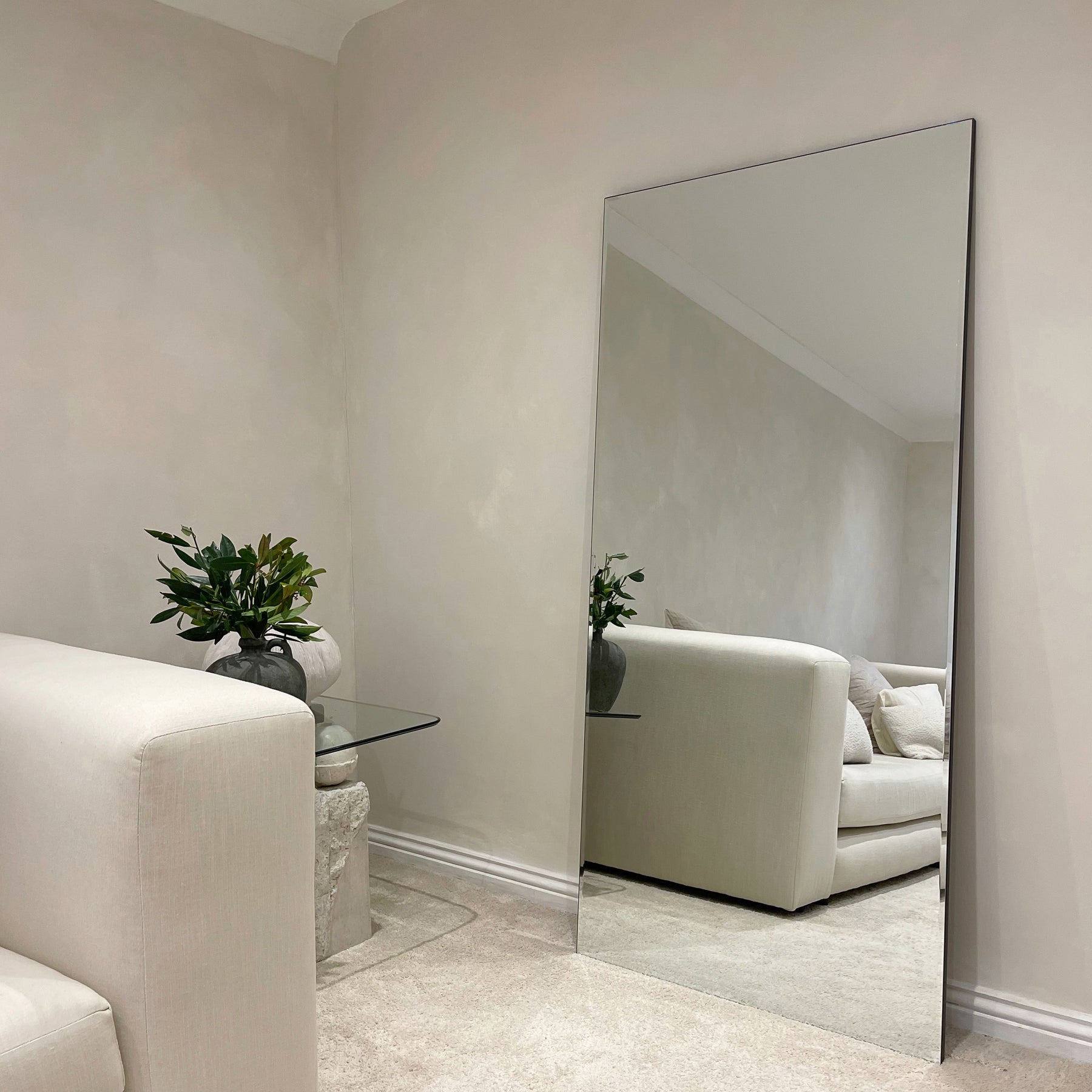 unframed full length mirror