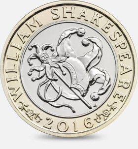 two pound coin shakespeare 2016