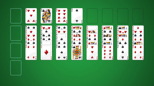 freecell card game green felt