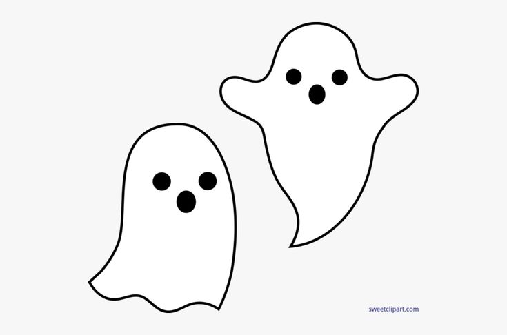 cartoon ghost outline