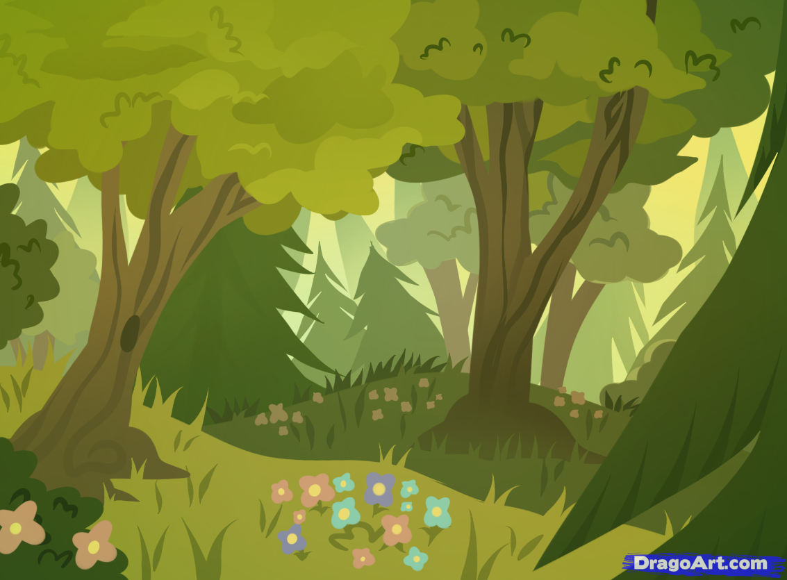 forest background drawing