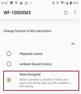 sony wf 1000xm3 ambient sound control off