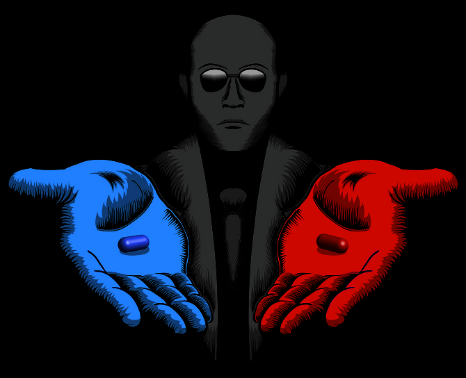 red pill blue pill meme template