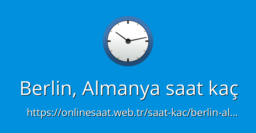 almanyada saat kaç