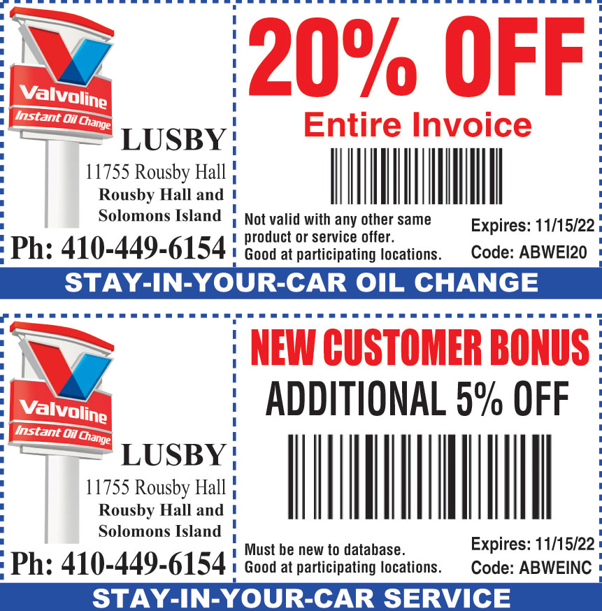 valvoline coupons for radiator flush