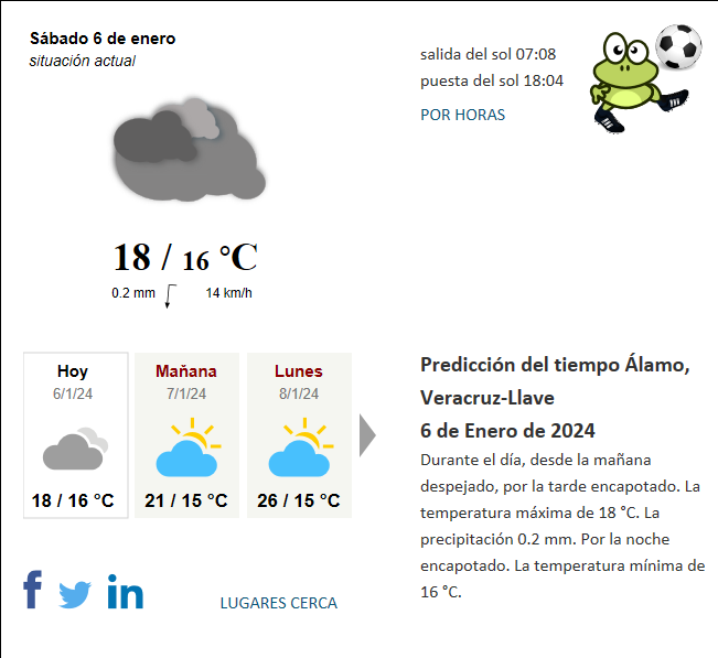 temperatura en alamo veracruz