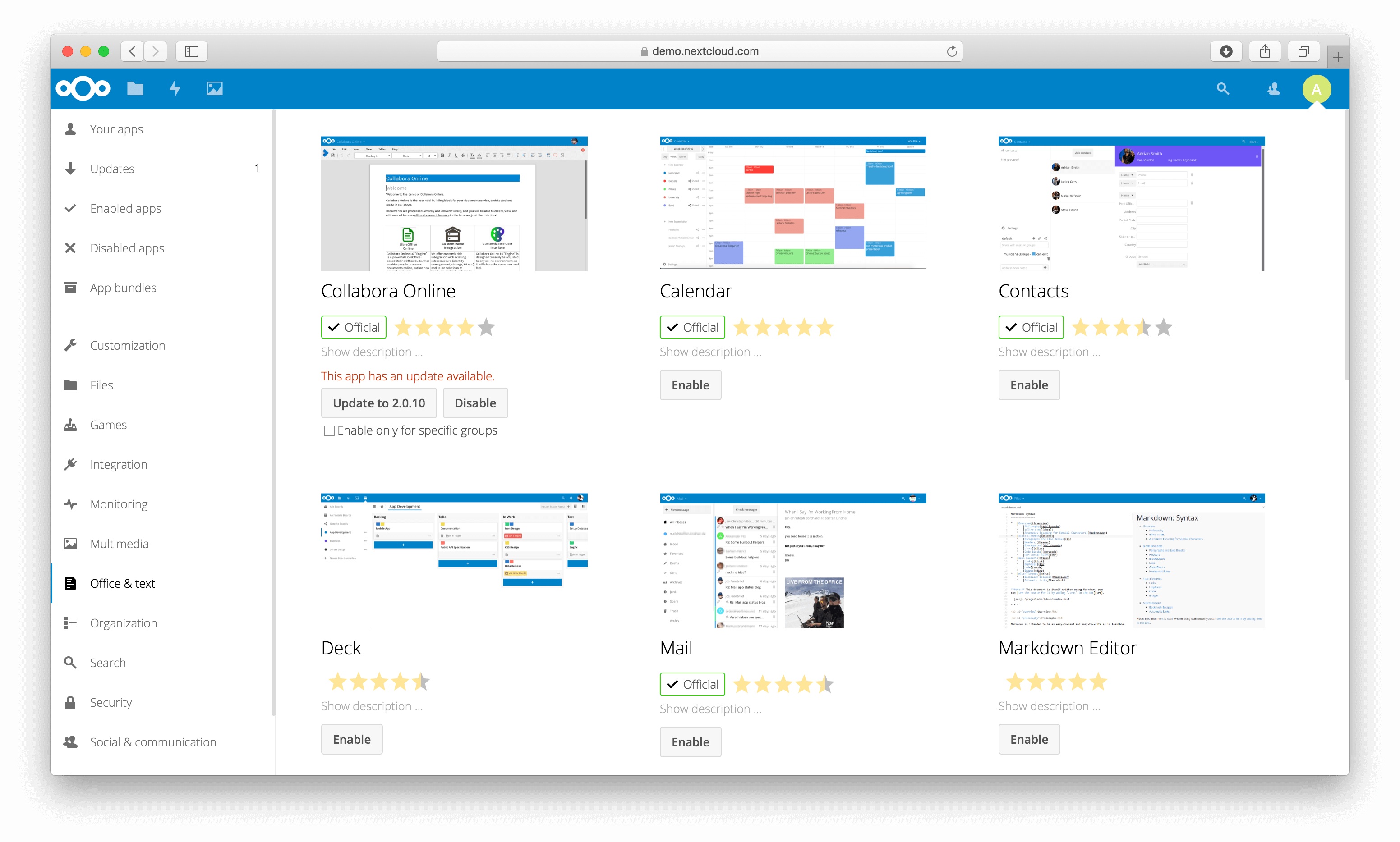 nextcloud appstore