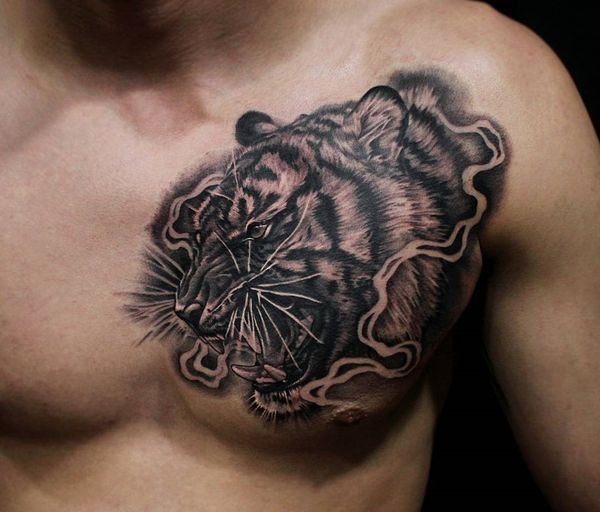 one side chest tattoos for men