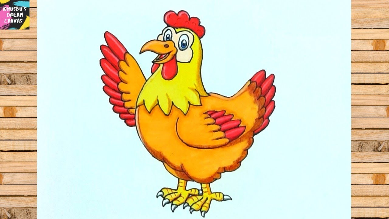 easy cock drawing