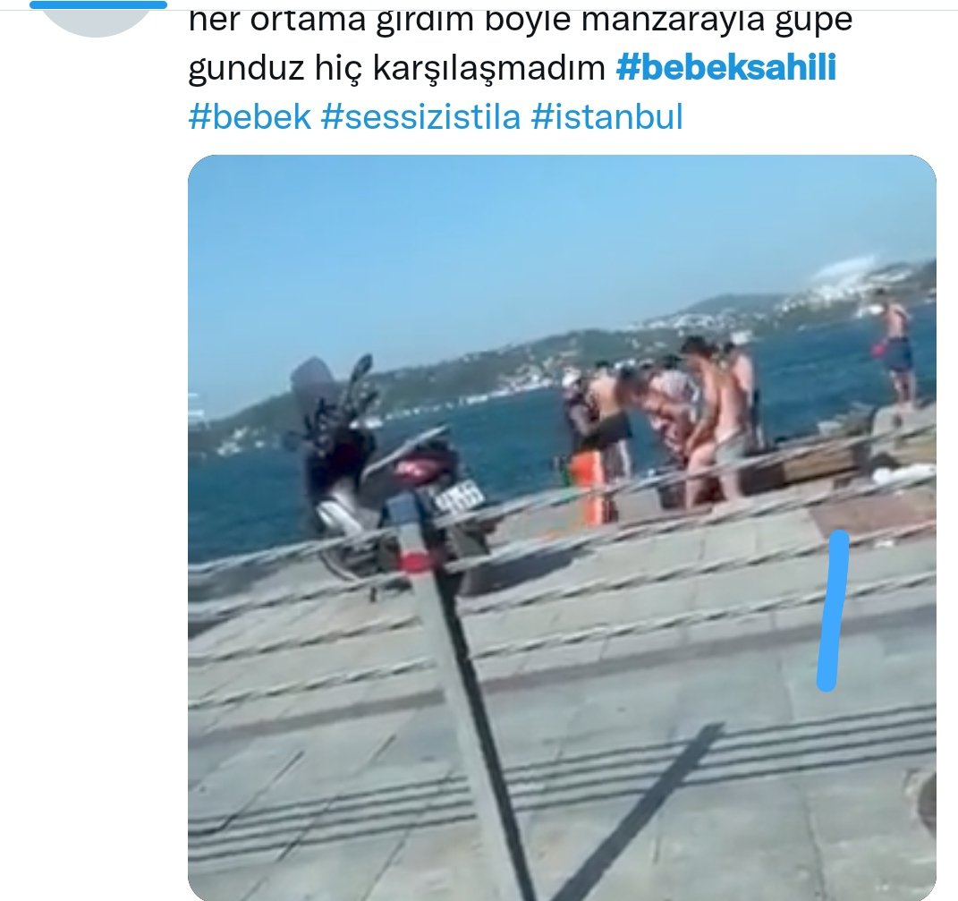 bebek sahilindeki görüntüler twitter