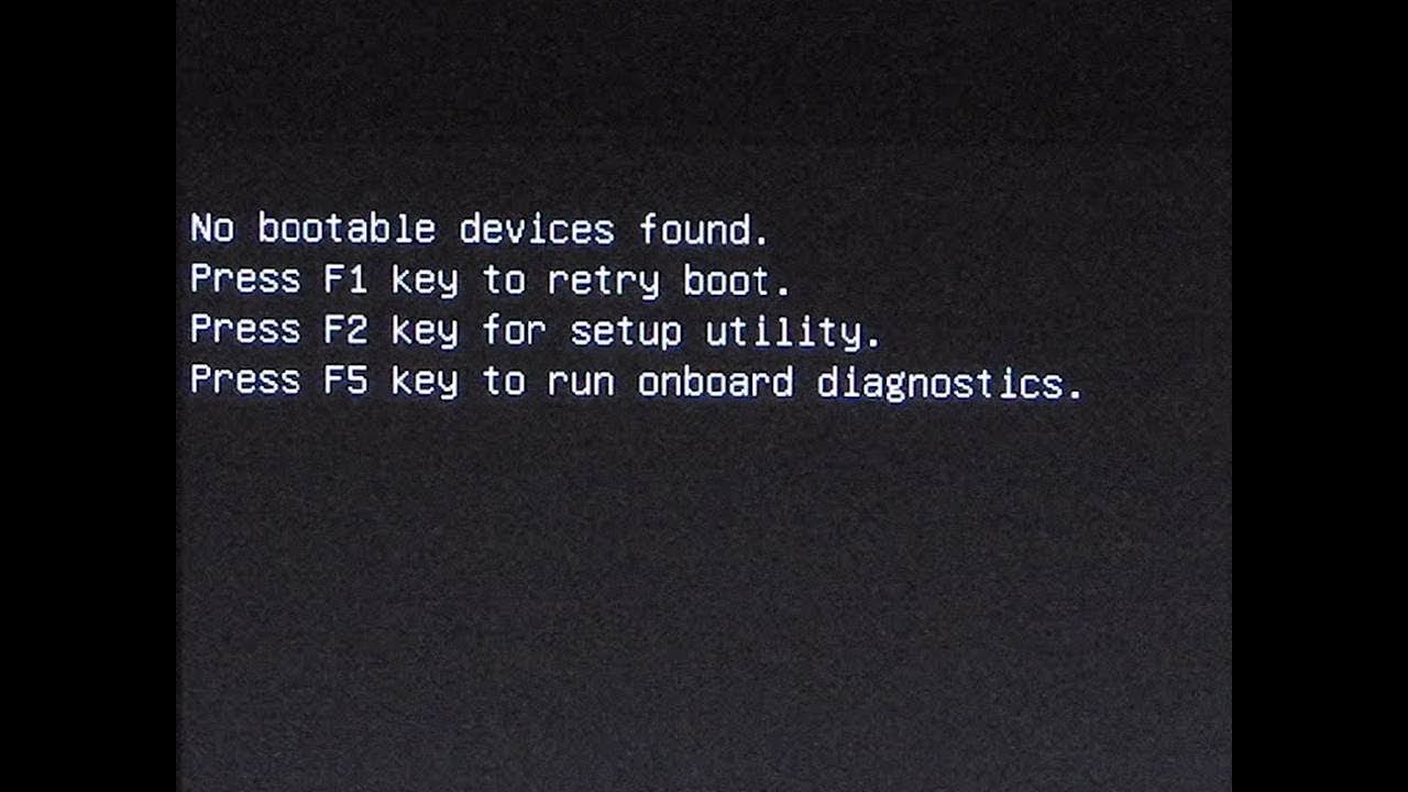 dell laptop no boot device found