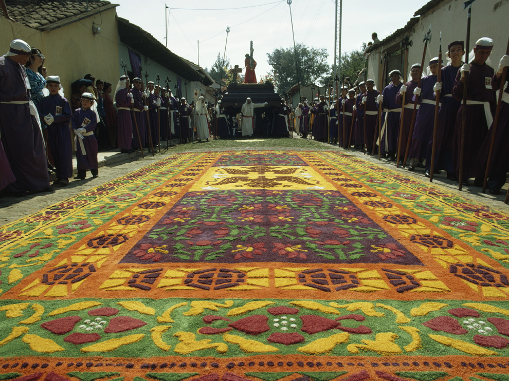 a carpet of rice flour petals what am i