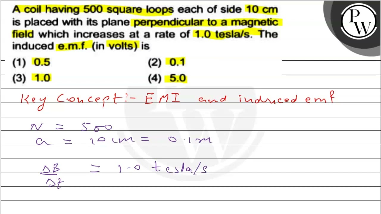 a coil having 500 square loops