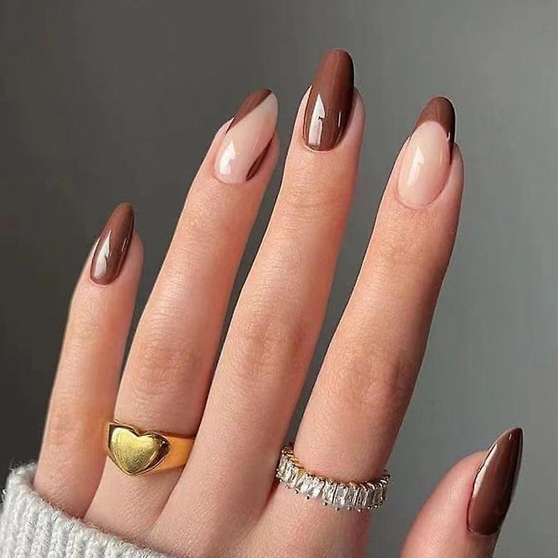 brown nail tips