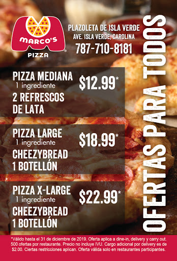 marcos pizza menu