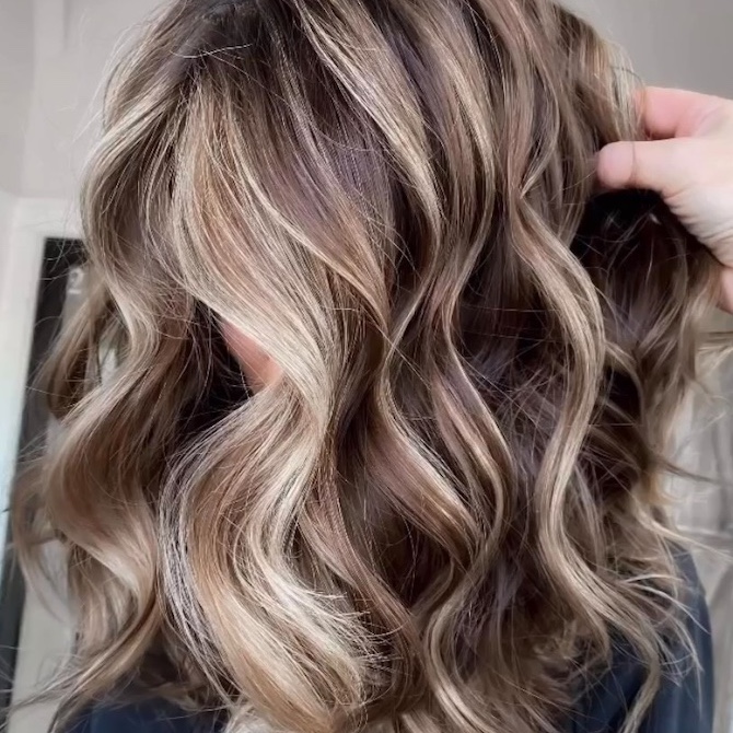 blonde and dark highlights