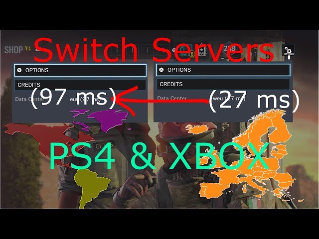 how to change data center rainbow six siege