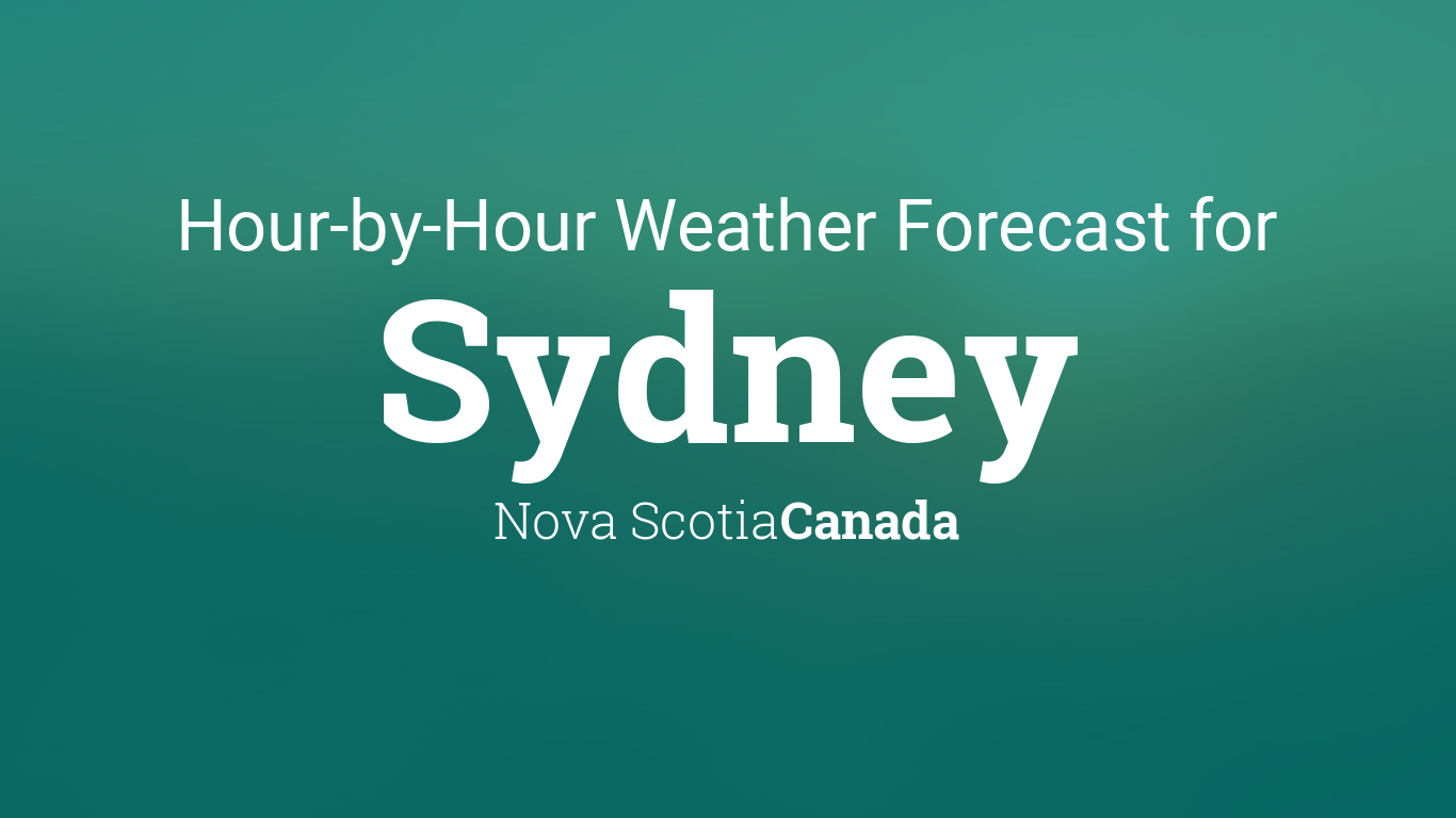 sydney ns weather hourly