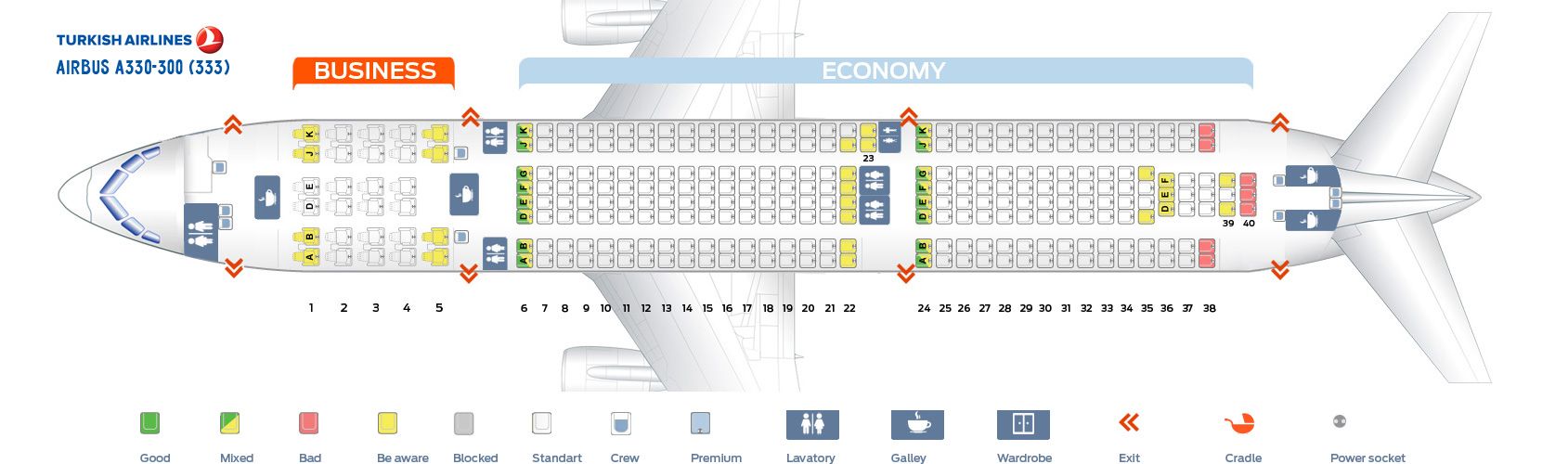 a330 300 seat plan