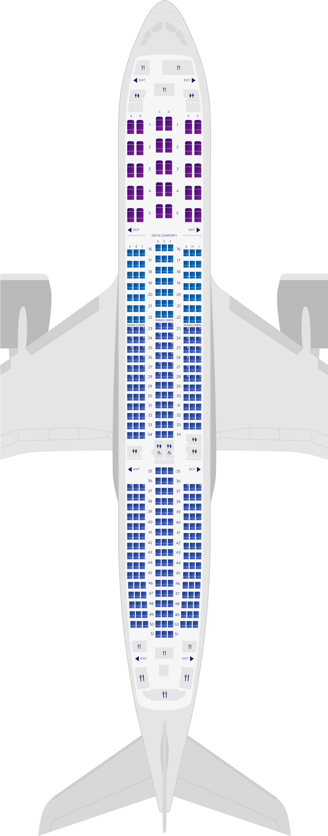 a350 seat map