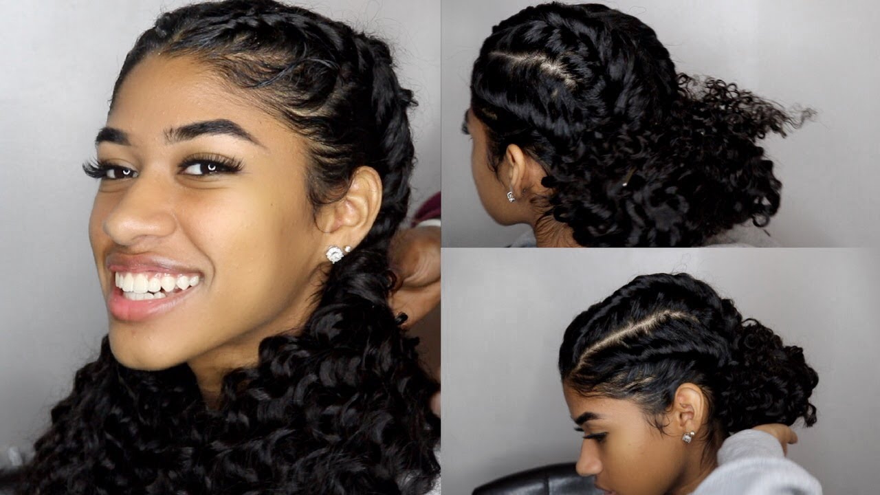 curly hair hairstyles with braids