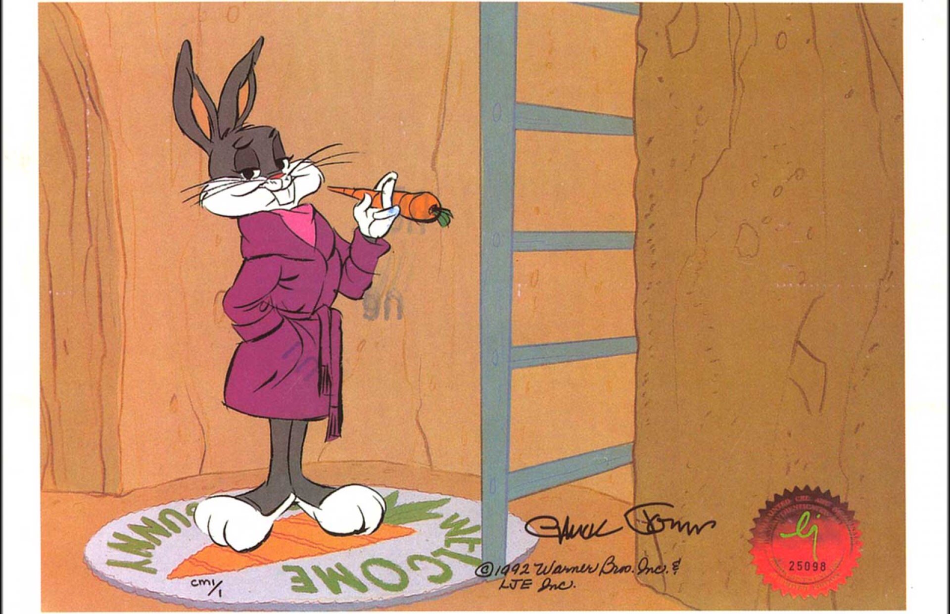 bugs bunny smoking a carrot