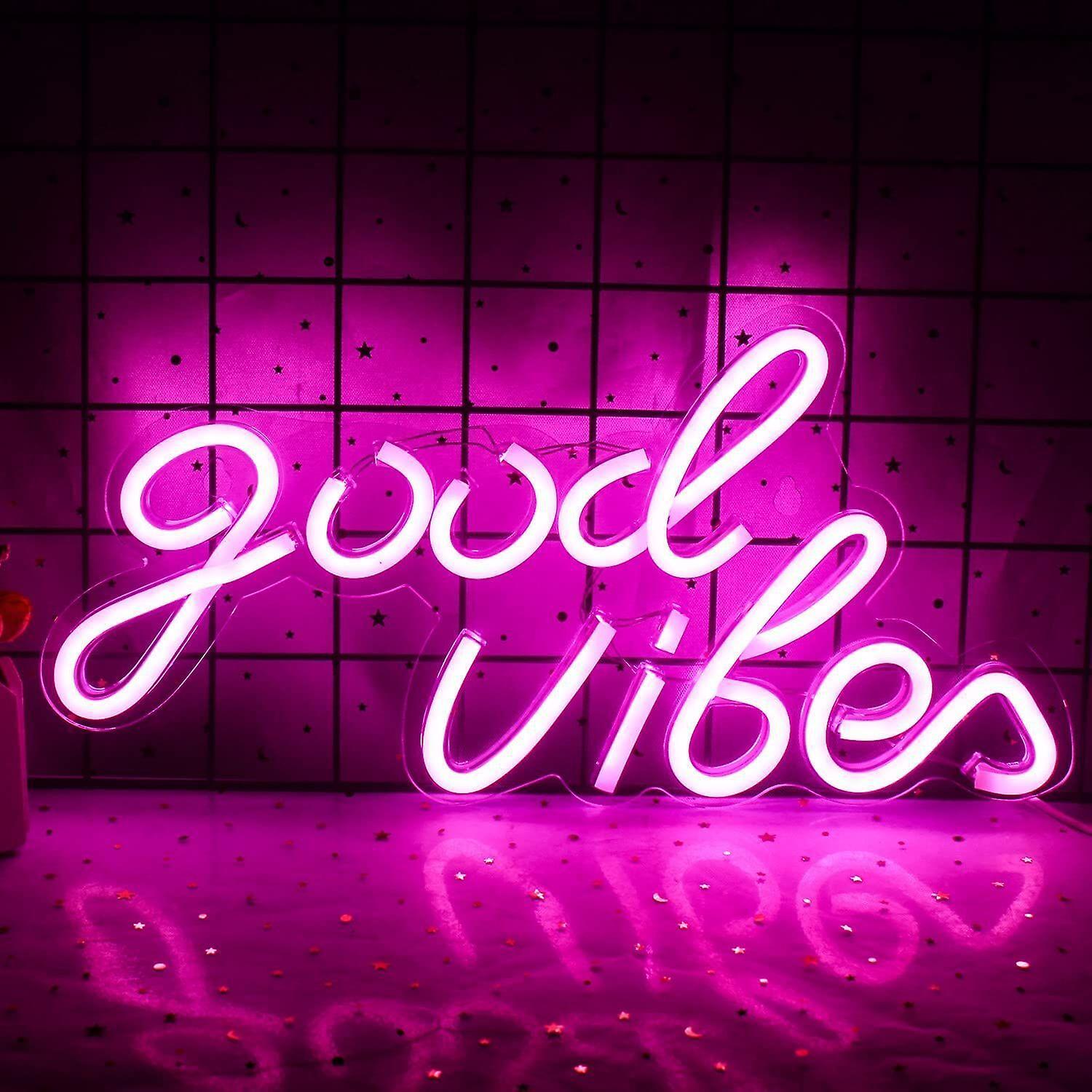 good vibes neon sign