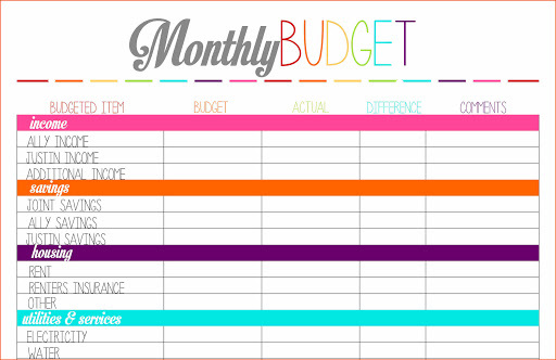 free excel monthly budget spreadsheet