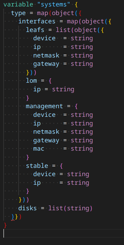 terraform cant access attributes on a list of objects.