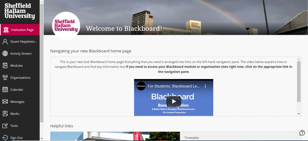 blackboard sheffield university