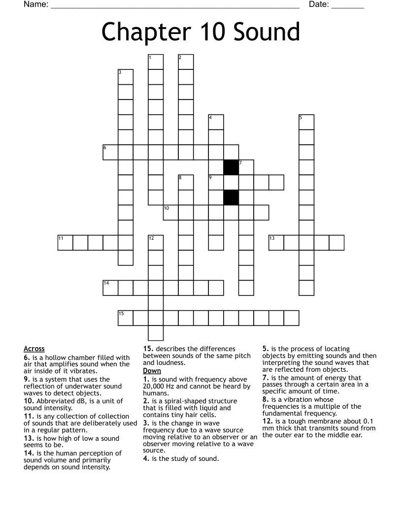 pattern of sounds crossword