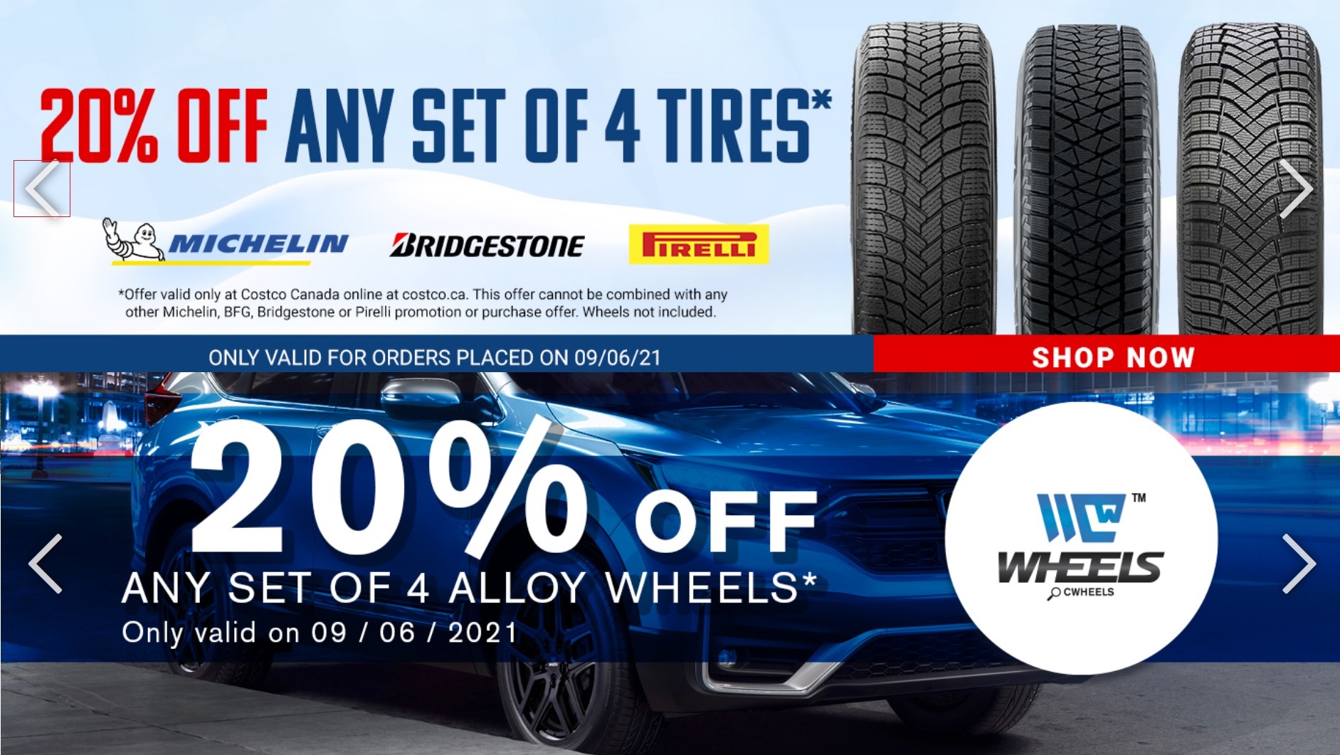 costco canada tire sale