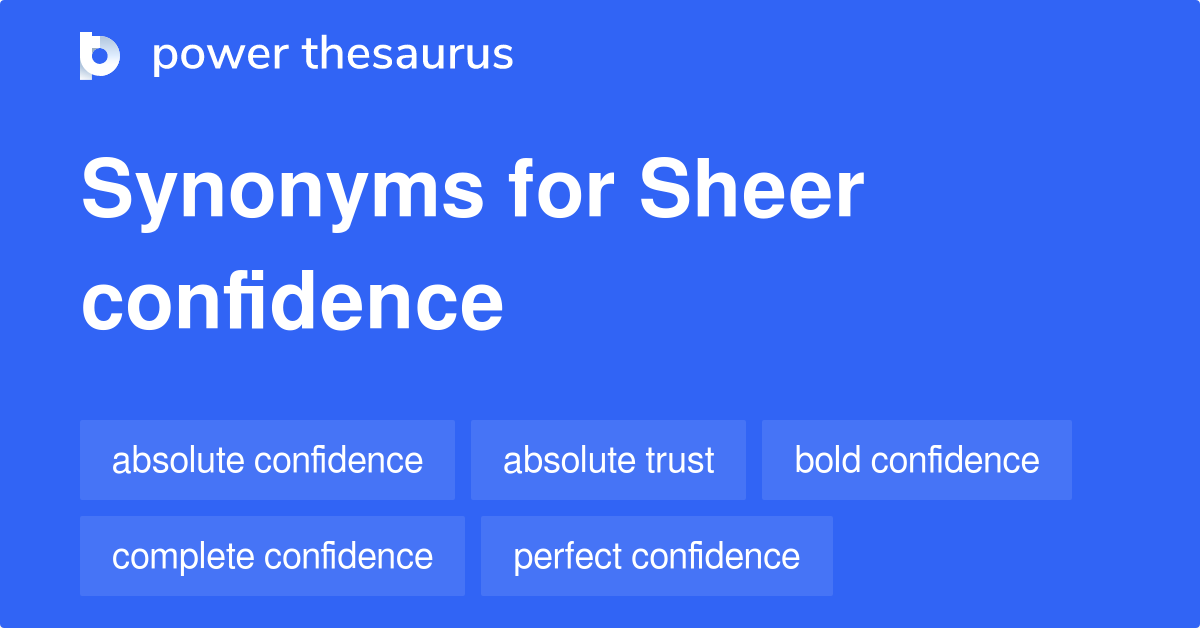 thesaurus confidence