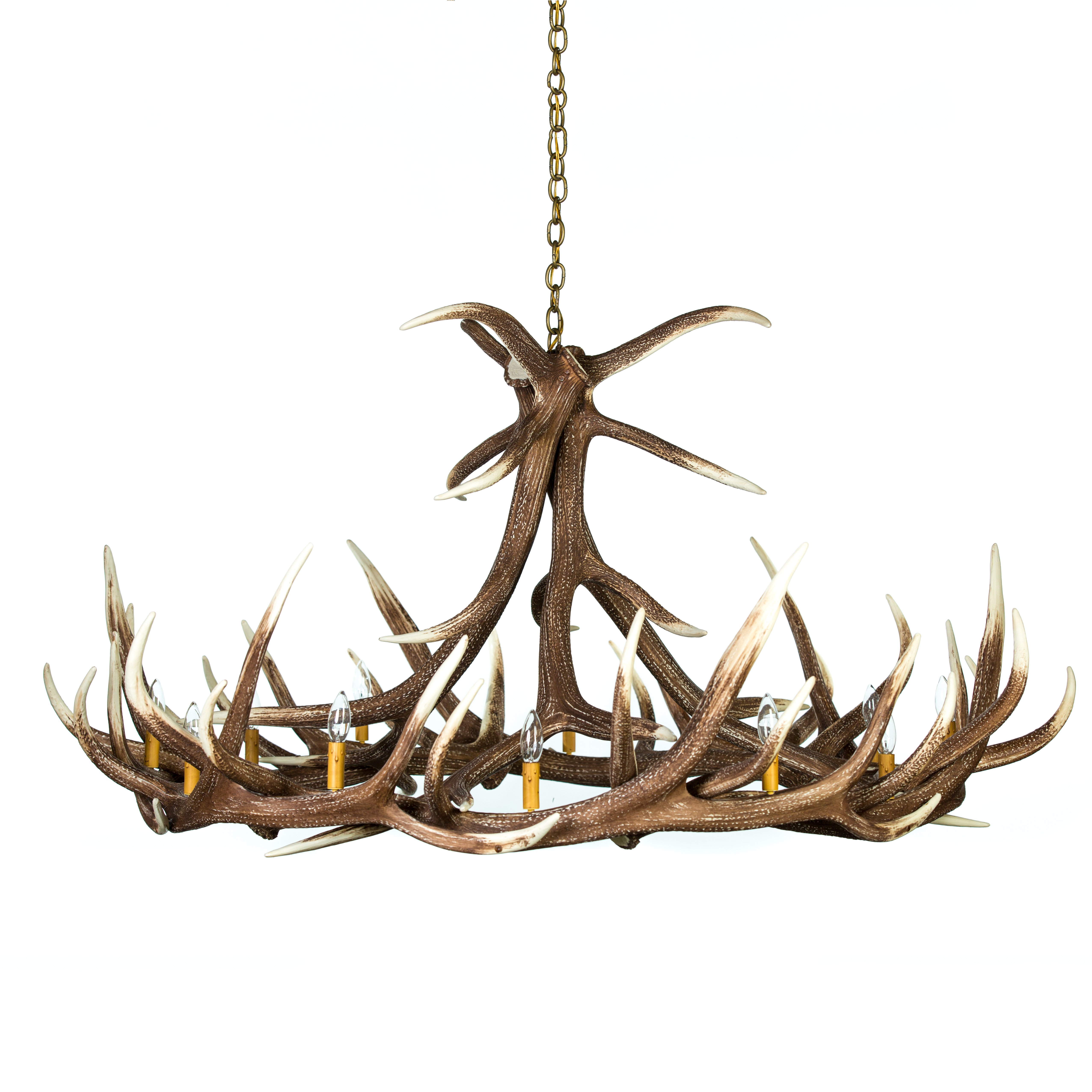 fake antler chandelier