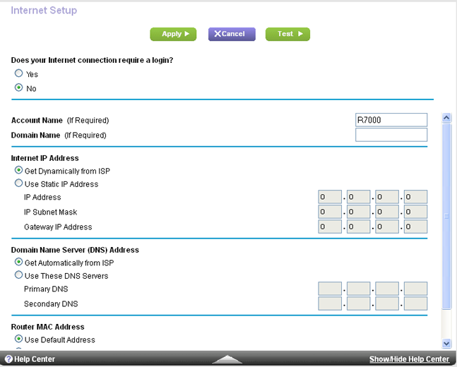 netgear settings