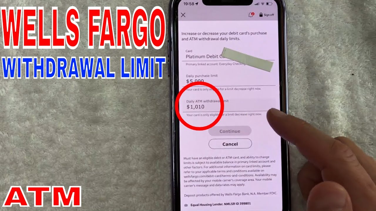 wells fargo debit purchase limit