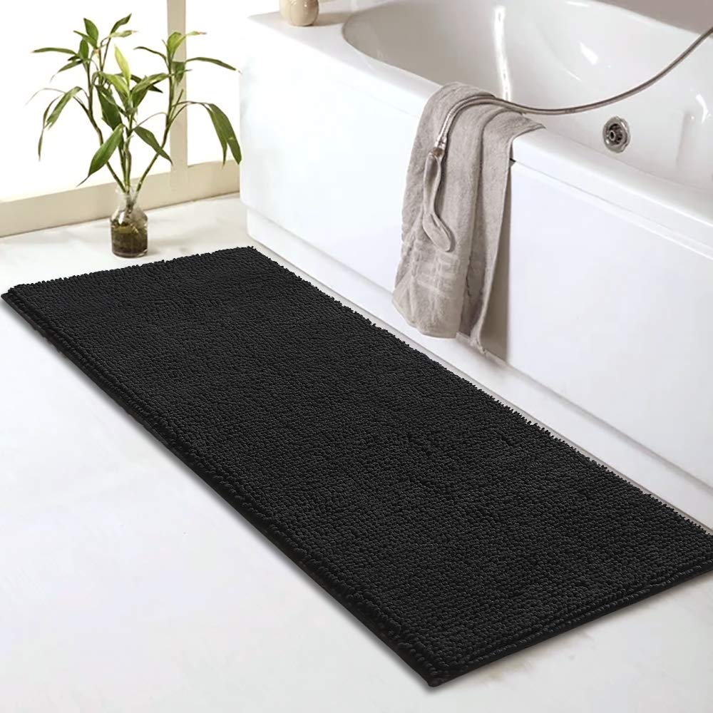 black bath runner