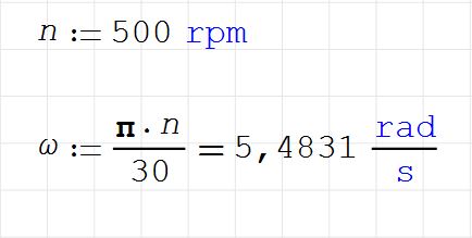 rpm to radians per second