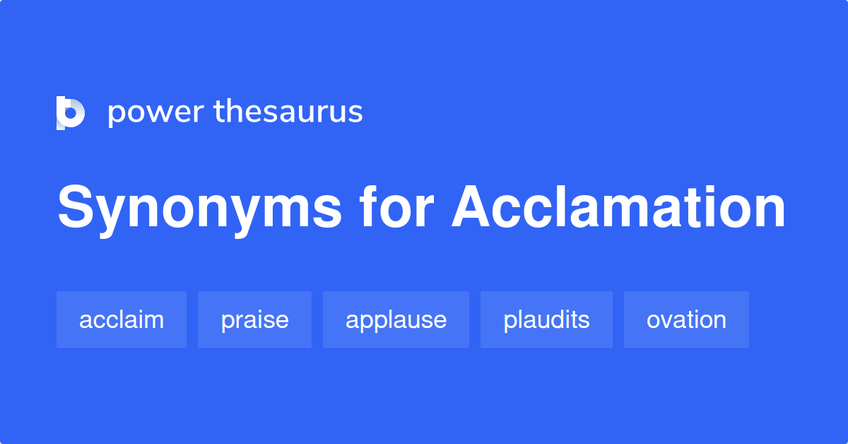 acclamation synonym