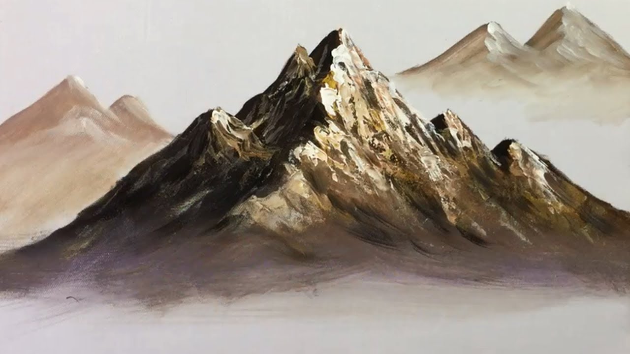 acrylic paint mountains