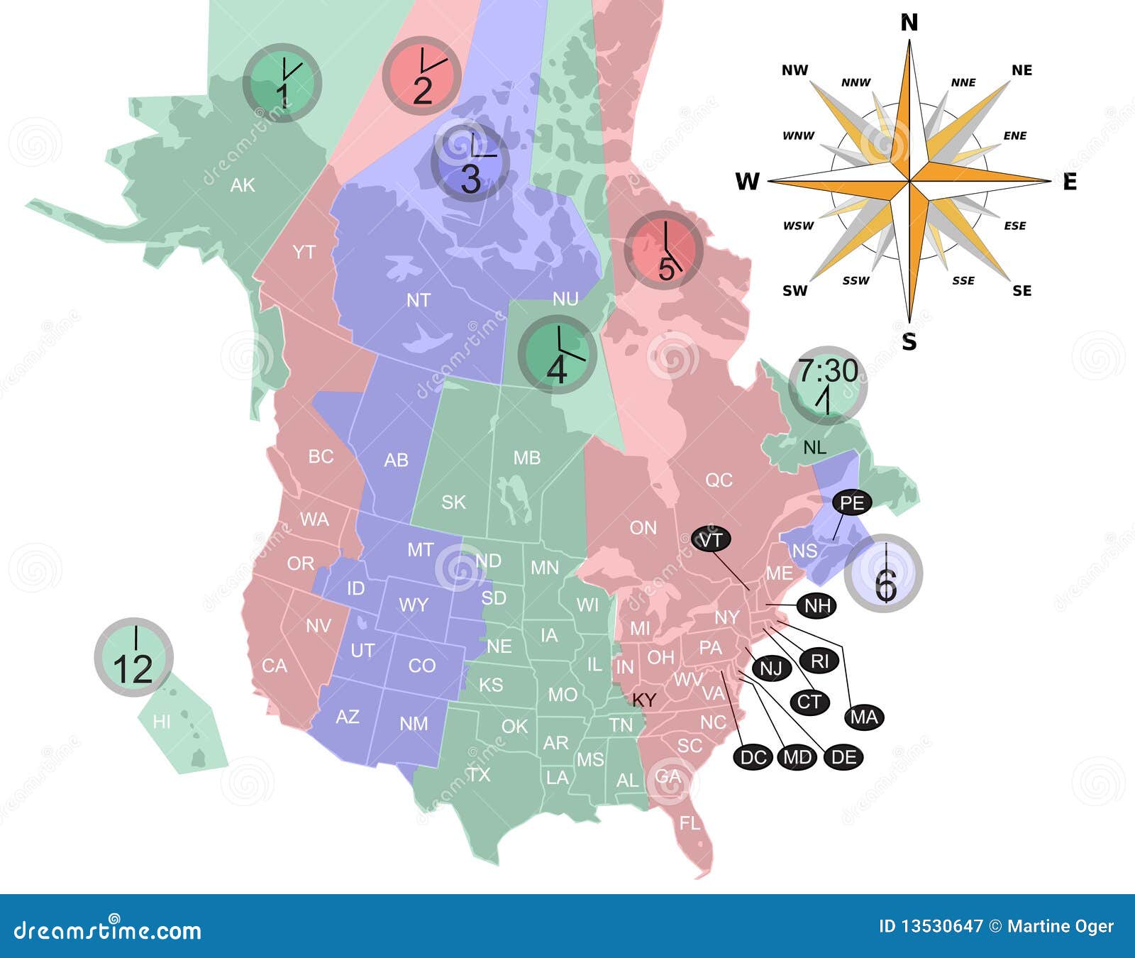 time difference between usa and canada