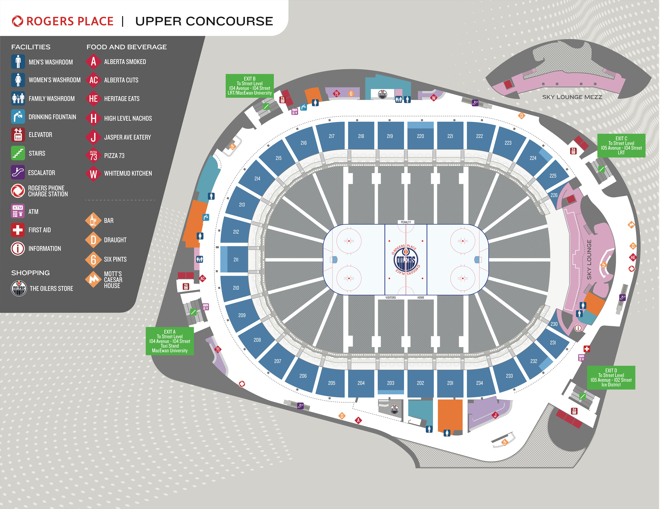 rogers place map seating